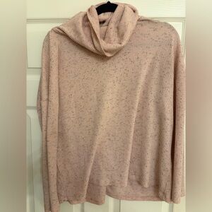 dylan Women's Speckled Pink Cowl Neck Sweater